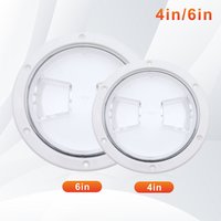 4" 6" ABS Round Deck Plate Boat Hatch Cover Plastic White Anti-corrosive Screw Out Deck Inspection Access For Boat Yacht Marine