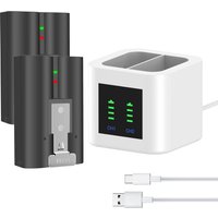 Batmax 6040mAh Ring Video Doorbell Battery+Charger Station For Ring Video Doorbell 2/3/4/3 Plus,Spotlight Cam,Solar Floodlight