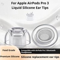 1 Pair Medical-Grade Liquid Silicone Replacement Ear Tips for AirPods Pro 3 – Soft & Breathable 3 Sizes Earpads Buds Accessories