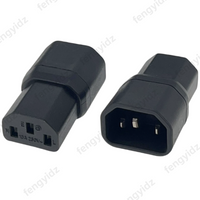 1PC C13 To C14 Adapter,AC Plug Adapter Male Female,Straight IEC Female Power Kettle Lead,IEC 60320+320 Converter,AC Wall Adapter