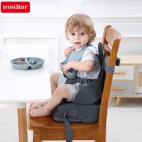 INSULAR Portable Foldable Baby Dining Chair High-Cushion Non-Slip Base Lightweight Travel Toddler Feeding Chair for Home Outdoor