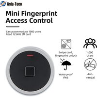 Metal Anti-hit Biometric Fingerprint Access Control IP66 Waterproof Mini Access Control Keypad 125Khz RFID Card Reader SF7
