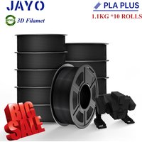 JAYO PLA/PETG/SILK PLA+/ PLA plus 3D Filament 10 Rolls/set 1.75MM 3D Printer Filament Recycle 3D Printing Materials Black
