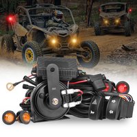 For 2016-2025 Can-Am Defender HD5 HD7 HD8 HD9 HD10 UTV Turn Signal Horn Street Legal Kit Flush Mount LED Light Pre-Wired Blinker