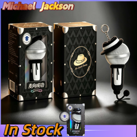 Authentic Michael Jackson Recording Microphone Plush Toy Pendant Movie Accessories Support Recording Toys Fans Collect Gifts