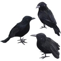 Realistic Artificial Crows Party Ornament Halloween Decorations 2023 Halloween Party Props Horror Crow Decoration