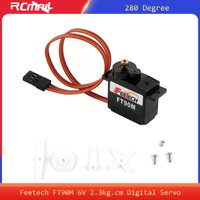Feetech FT90M 6V 2.3kg.cm Digital Servo 280 Degree Metal Gear Micro Servo for RC Car Airplane Automatic Curtain/Smart Lock