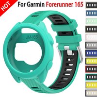 Protective Cover Case+Strap For Garmin Forerunner 165 Band Soft Sport Silicone Bracelet Smartwatch band cover Accessories