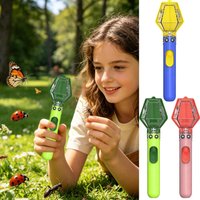 Multifunctional Portable Insect Catcher Push Type Transparent Observer Box Bug Catcher for Kids Outdoor Educational Interactive