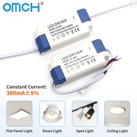 OMCH Constant Current Non-isolated External LED Driver 4-7W 8-18W 8-24W 24-36W 36-50W AC86-265 Output 300mA Lighting Transformer