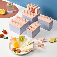 Food Grade TPE Ice Cream Mold Kit with Lid - Reusable BPA-Free Popsicle Maker for Homemade Frozen Treats Sorbet & Yogurt