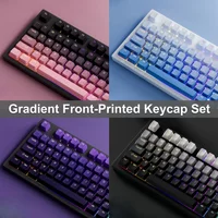 2026 New 135+ Key Gradient Top-Print Keycap Set - PBT Double-Shot, OEM Keycaps MX Compatible for Mechanical Gaming Keyboards