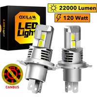 2Pcs H4 Turbo LED Canbus CSP Headlight Bulb for Car Motorcycle 9003 LED Hi/Lo High and Low Beam Headlamp Auto Lamp 12V 22000Lm