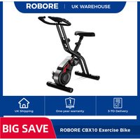ROBORE CBX10 Home Exercise Bike Fitness Bike Silent with Adjustable Resistance Handlebar and Seat LCD Display Breathable Seats