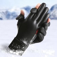 Motorcycle Lining Fleece Thermal Gloves Touch Screen Waterproof Full-finger Cover Motorbike Cycling Riding Snow Ski Warm Mittens