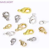 14K/18K Gold Plated Lobster Clasp Connector,Clasps For Jewelry Making,Brass Lobster Clasps With Rings,DIY Bracelet Accessories