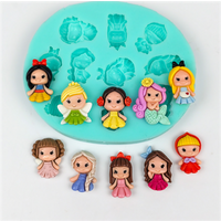 Mini Princess 2D Angle Elf Silicone Mold Human Body Forms For Candle Fondant Cake Plaster DIY Handmade Decoration Craft Tool