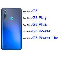 Rear Battery Door Housing Back Cover For Motorola Moto G8 G8 Play G8 Plus G8 Power Lite Back Battery Rear Case Housing Parts