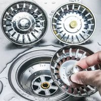 Premium stainless steel kitchen sink drainage filter, pool drainage plug, stainless steel sink waste plug