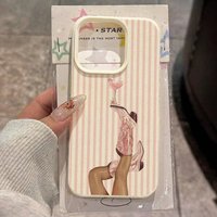 Retro Western Cowboy Boot Striped Imitation Leather Phone Case for iPhone 17 Air 16 E 15 14 Plus 13 12 11 Pro Max XS Max Cover