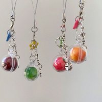 1Pc, Fruit Bubble Spring Story Sweetheart Apple Phone Chain Mini Fruit Phone Pendant Accessories Girly Phone Chain