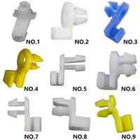 Universal Auto Door Lock Rod Clip Driver Side Handle Retainer fits 3mm 4mm Hole Plastic Rivet Fasteners Retainers Car Wire Clip