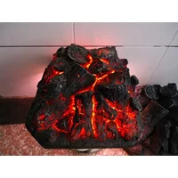 Electric Fireplace Simulation Charcoal Decoration Charcoal Flame Lamp Bonfire Shooting Props Museum Exhibition Hall Decorations