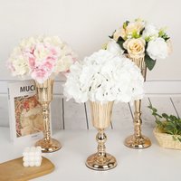 Table Gold Iron Vase Candle Holder Arrangement Wedding Flower Centerpiece Vase Wedding Props Vase Home Decoration Furnishings