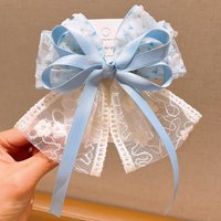 Women's Hair Clips Floral Bow Cute Kawaii Sweet Girl's Barrettes Ribbon Lace Fashionable Trendy Hair Accessories Children Funny