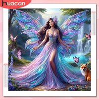 HUACAN Diamond Mosaic Novelties 2026 Woman Portrait Diamonds Painting Butterfly Animal Full Drill Rhinestones Pictures