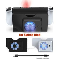 Dock cooling fan for switch/ oled original stand game console dock cooler with led usb fan for switch accessor