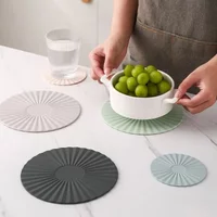 Round Heat Resistant Pot Pan Silicone Mat Non-Slip Cup Coasters Table Placemat Tea Protection Pad Kitchen Gadgets Accessories