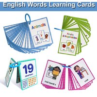 Montessori Kids English Words Learning Flashcards Early Educational Cards Classroom Supplies Kindergarten Teacher Teaching Aids