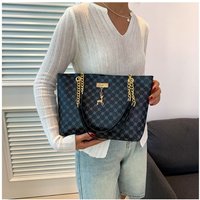 New PU Leather Shoulder Bags Large Capacity Printing Shopping Bag Tote Bag Women