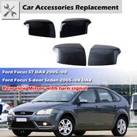 Rearview Mirror Cover Wing Side Mirror Caps Fit for FORD FOCUS MK2 2005 2006 2007 Car Accessories Replacement