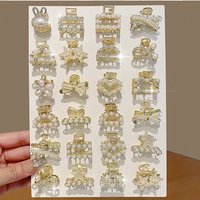 Random 10-Piece Mixed Color Hair Clip Set, Gold Design, Suitable for Gifting and Daily Styling
