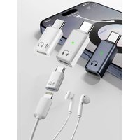USB C to Lightning-compatible Earphone Converter Adapter for IOS Phone 16/15 Plus Pro Max (Only for Headphone, Not for Charging)