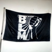 Vintage BLM Flag Black Lives Matter Fist Flag Outdoor Decor 90X150CM Polyester Hanging
