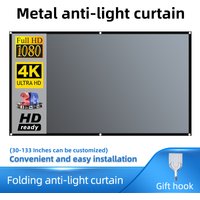 Salange Projector Screen Metal Anti Light Curtain Reflective Fabric Cloth 16:9 60-130 inch Screen for XGIMI Xiaomi DLP Projector