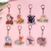 1/8Pcs Disney Cartoon Bambi Thumper Acrylic Keychain Cute Backpack Pendant Funny Bag Charms Accessories Decoration Holiday Gifts