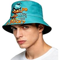 Funny Angry Duck Print Panama Summer Sunscreen Fisherman Cap Student Reversible Bucket Hat Travel Beach Decorate Sun Hats Hiphop