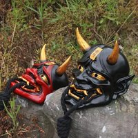 Horror Hannya Mask Halloween Cosplay Ghost Costume Accessories Carnival Party Terror Demon Prajna Mask Resin Prop
