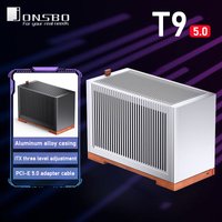 Jonsbo T9 5.0 Aluminum Alloy PC Casing ITX Chassis Desktop Computer Host Shell 11L Capacity Black/Silver PC Case With PCI-E 5.0