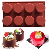 8 Cavity Cylinder Silicone Mold for Soap Jelly Pudding Chocolate Cookie Mold hocolate Covered Sandwich Tool Candy Cake Bakeware