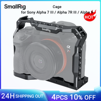 SmallRig A7III Kamerakäfig für Sony Alpha 7 III / Alpha 7R III / Alpha 9 W Kaltschuhhalterung 1-4"-20 & 3-8"-16 Gewindelöcher 2918