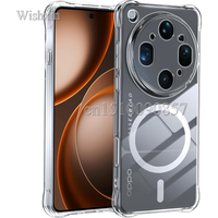 Reinforced Corner Soft TPU Clear Shockproof Magnetic Wireless Charging Case Cover for OPPO Find X9 Ultra