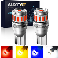 AUXITO 2x Blue White W5W T10 LED Canbus Light Bulb 12V Red Yellow 194 168 Car Interior Reading Parking Door Trunk Light No Error