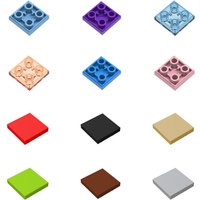 10PCS 11203 2x2 Reverse Light Panel Building Blocks Moc Construction Compatible With Bricks Children Toys Gift Box