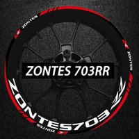 For ZONTES 703RR 703 RR 17'' Reflective Motorcycle Wheel Hub Stickers Moto Bike Rim Strip Inner Ring Vinyl Decal Accessories Set
