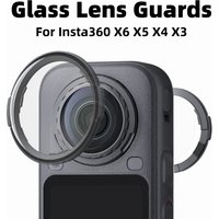 Hochwertige Schutzabdeckungen aus gehärtetem Glas für die Objektive der Insta360 X6, X5, X4, Air und X3 – kratzfeste Objektivschutzkappen, Kamerazubehör.